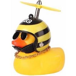 Lucky Duck met  helm, zonnebrilketing en helm | got a rotor on my head|Eend met Helm| Auto| decoratie ducky met  helm, zonnebrilketing en helm |